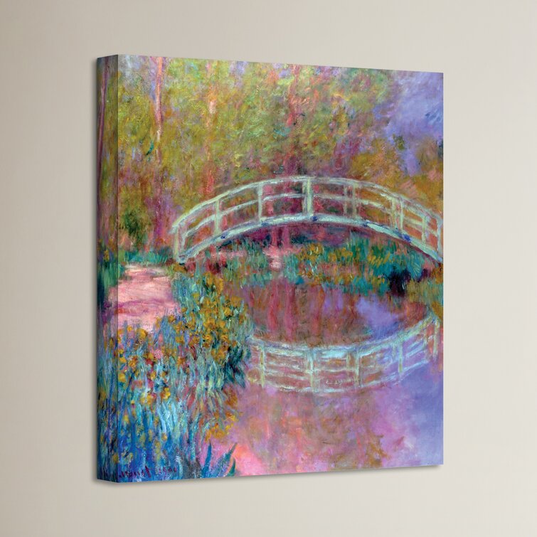 Vault W Artwork Japanese Bridge by Claude Monet Painting on Canvas